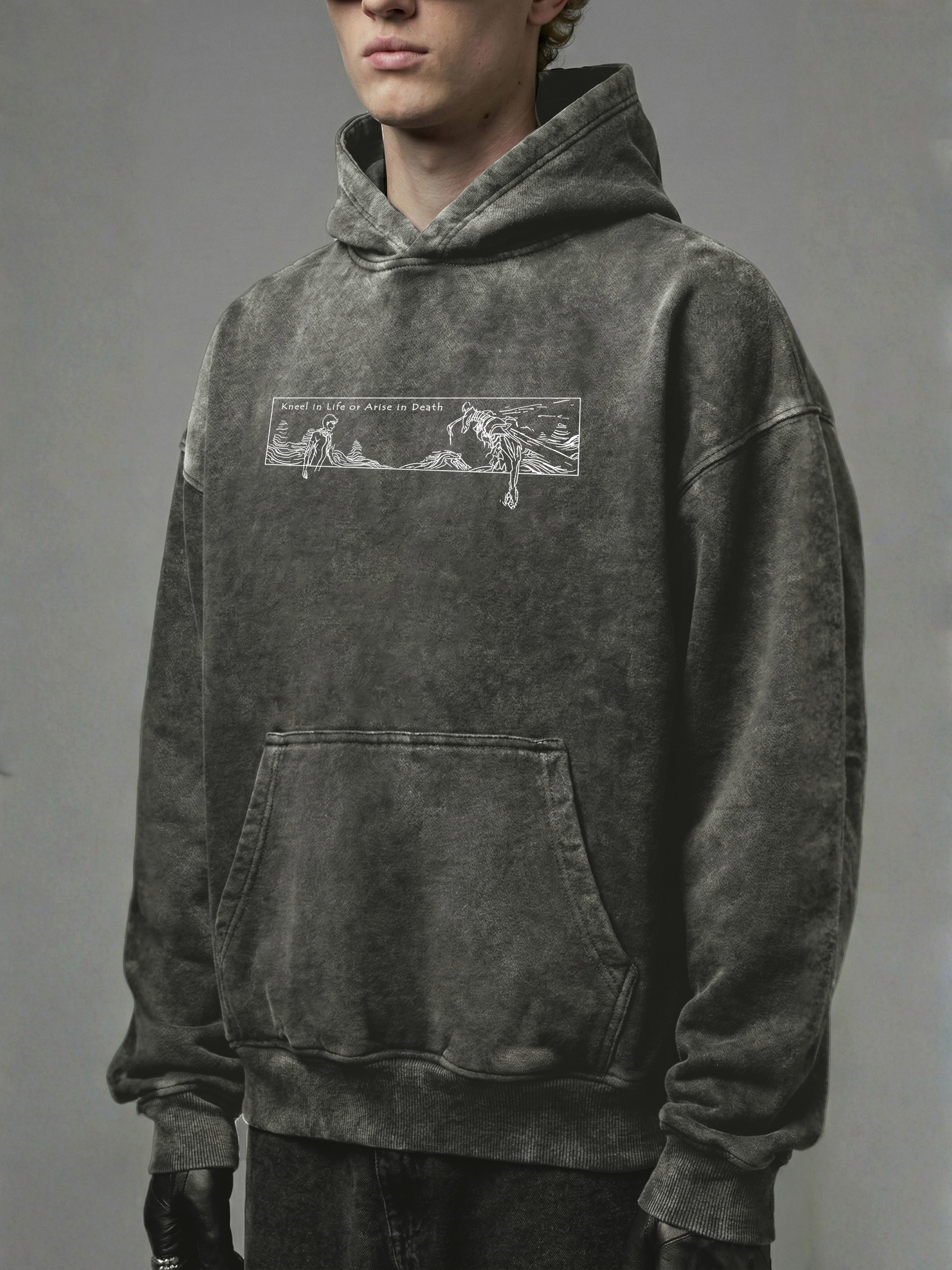 Jin Woo - Solo Leveling - Acid Washed Hoodie