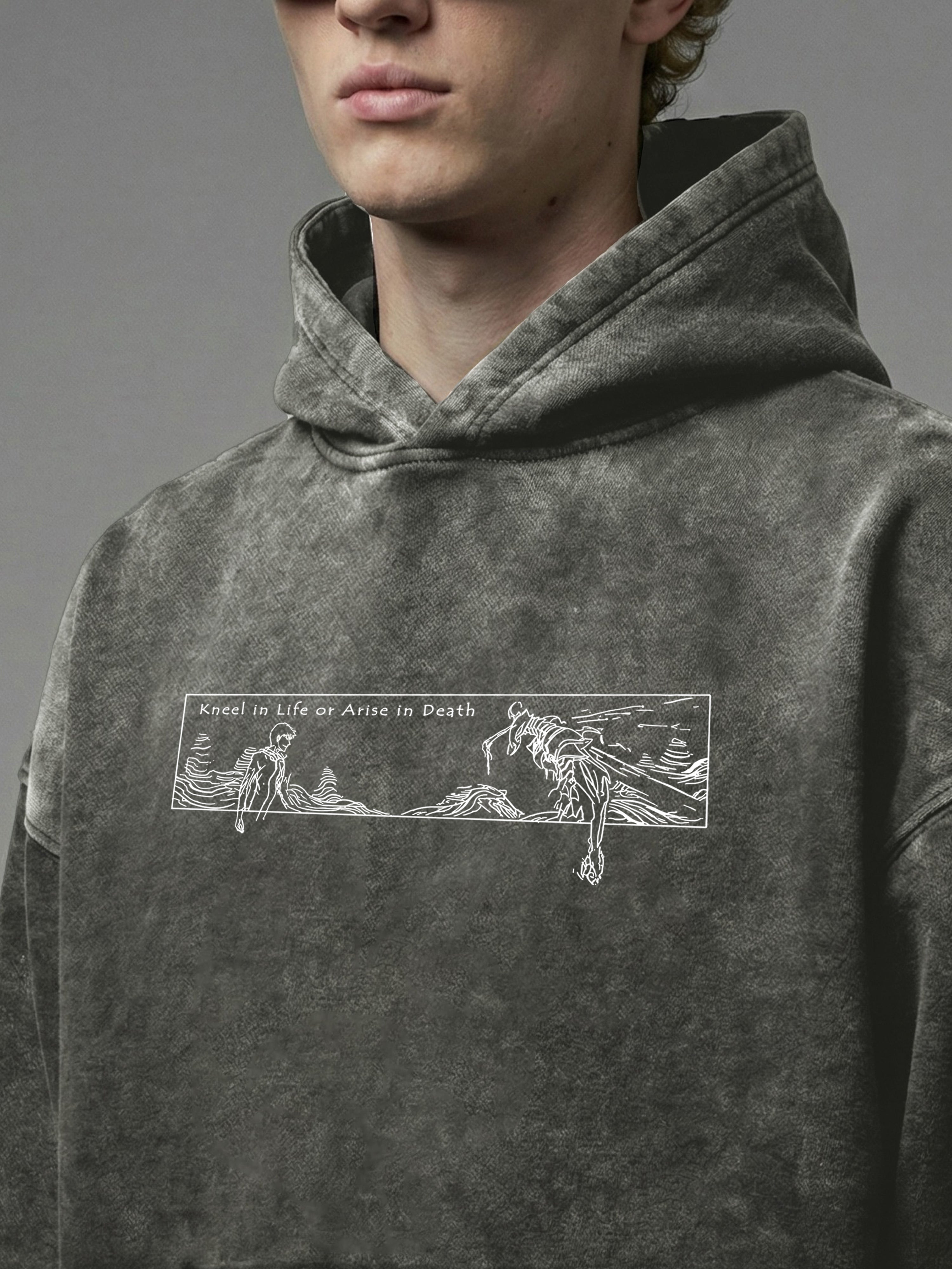 Jin Woo - Solo Leveling - Acid Washed Hoodie